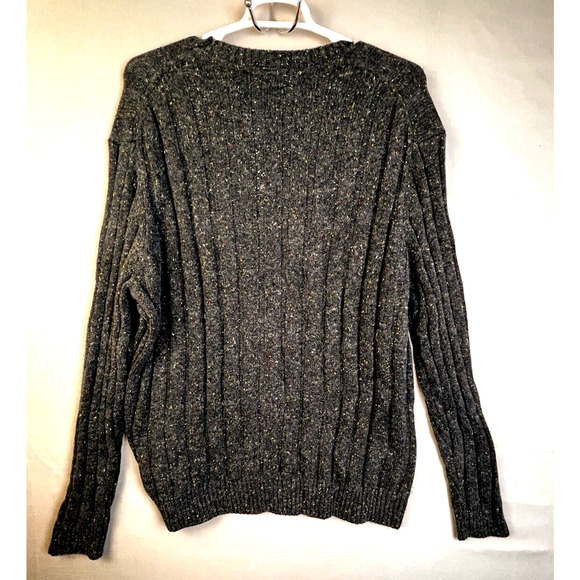 Crown & Ivy Pullover Sweater Men's 2XLT Oversized Gray Ribbed Outdoors Casual - Picture 4 of 6